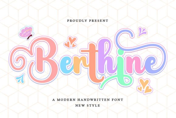 Berthine: A Tender Handwritten Script Font for Elegant Branding