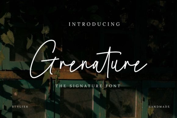 Grenature: A Stylish Handwritten Script Font for Elegant Design