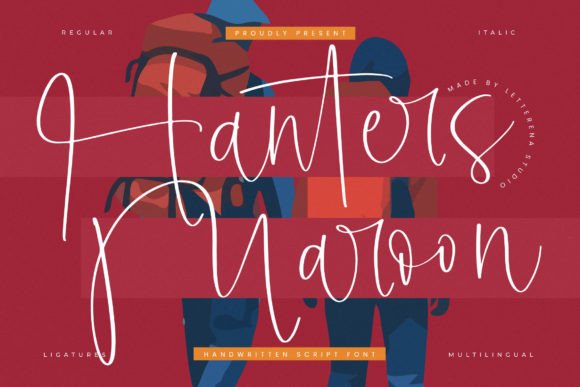 Hanters Maroon: A Stylish Script Font for Your Brand