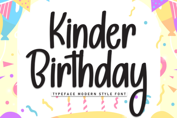Kinder Birthday: A Stylish Script Font for Your Brand