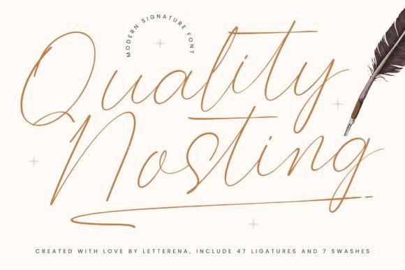 Quality Nosting: A Modern Signature Font for Makers