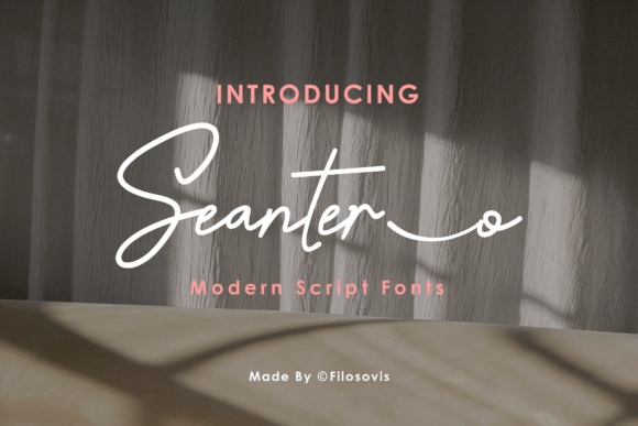 Seantero: A Stylish Handwritten Script Font for Elegant Design