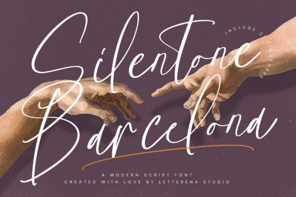 Silentone Barcelona: A Modern Script Font for Web Design