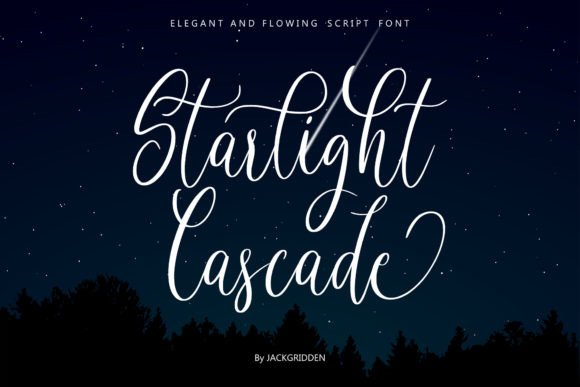 Starlight Cascade: A Script Font for Elegant Branding