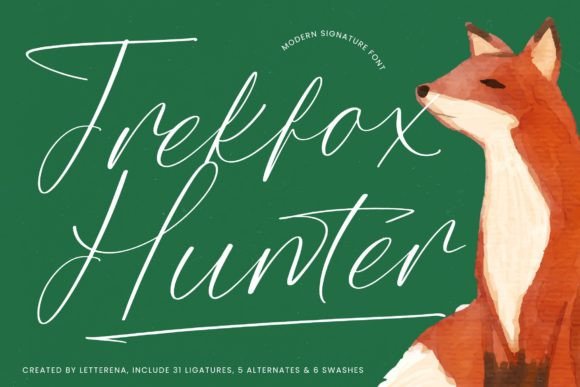 Trekfox Hunter: A Modern Signature Font for Brands
