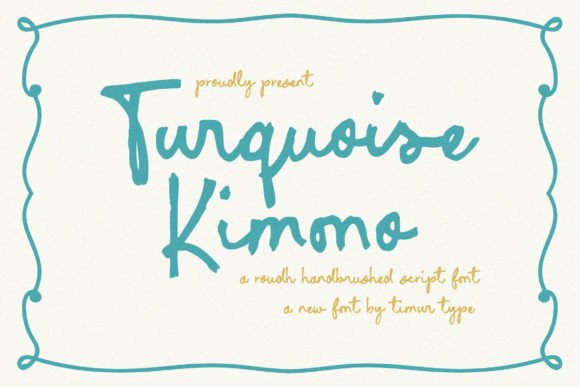 Turquoise Kimono: A Sophisticated Script Font for Editors