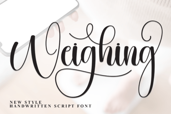 Weighing: A Stylish Script Font for Makers