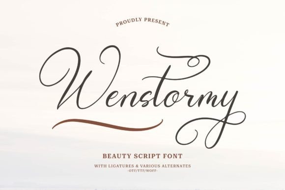 Wenstormy: An Elegant Script Font for Editorial Design