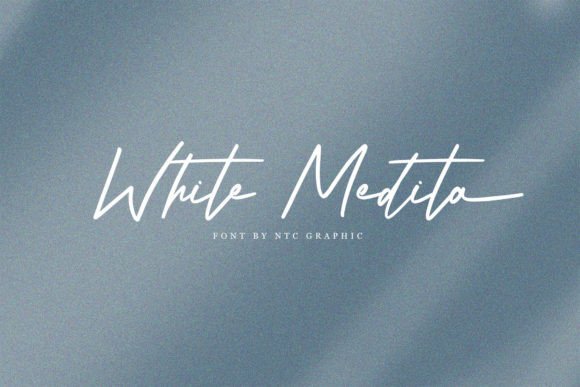 White Medita: A Dynamic Handwriting Brush Script Font